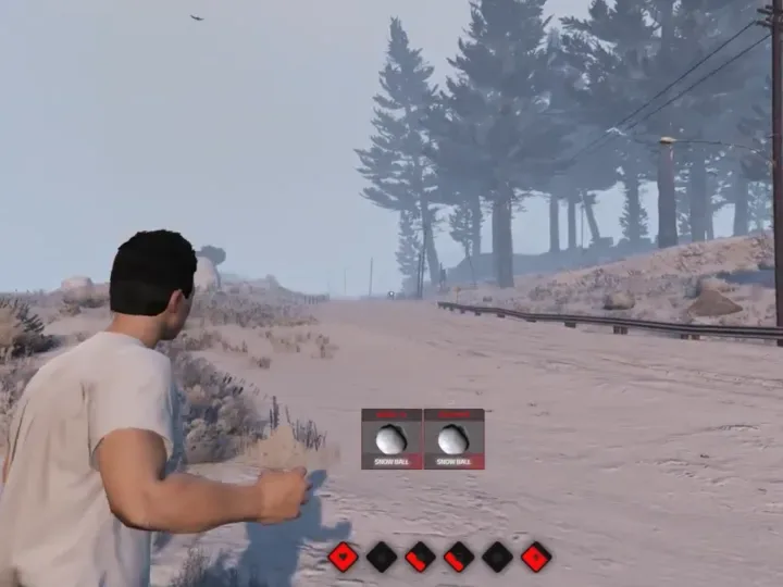 FiveM ESX snowball script with throwing mechanics, custom UI, and winter RP features