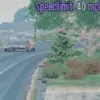 FiveM ESX Speed Limit Display script showing 40 mph limit on road
