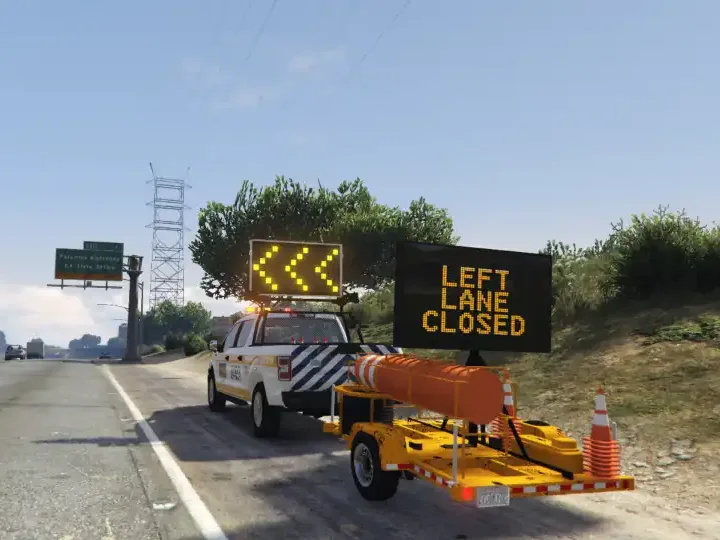 FiveM ESX Traffic Trailer Script – Dynamic road signs and traffic management system for GTA 5 RP