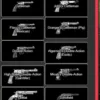 ESX weapon trainer menu with categorized gun selection and icon grid