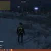 FiveM ESX Treasure Script player exploring desert at night for hidden loot