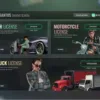 Driving license selection menu from ESX Vehicle Driving School Script in GTA RP.