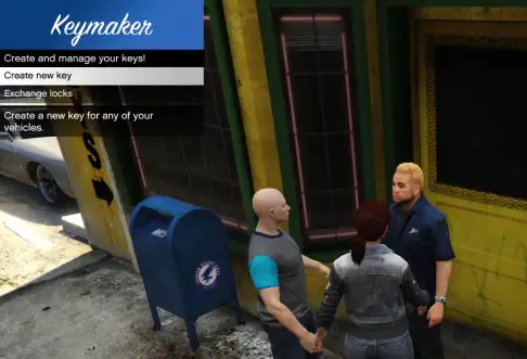 ESX vehicle key sharing and management menu in FiveM roleplay server
