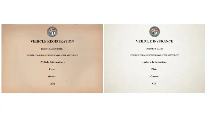 ESX Vehicle Registration & Insurance Script – Vehicle Docs for FiveM