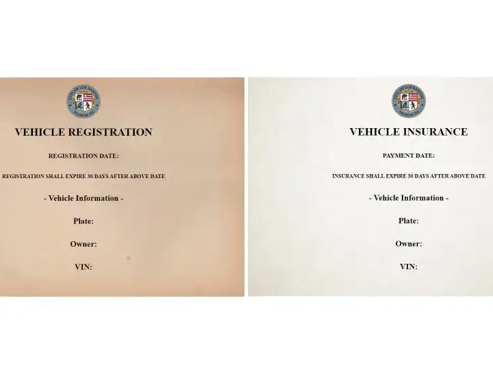 ESX Vehicle Registration & Insurance Script – Vehicle Docs for FiveM