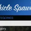 FiveM ESX vehicle spawner menu showing vehicle category options
