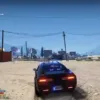 FiveM police car with emergency lights using ESX vehicle lighting script