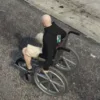 Player using a functional wheelchair in FiveM with ESX wheelchair script
