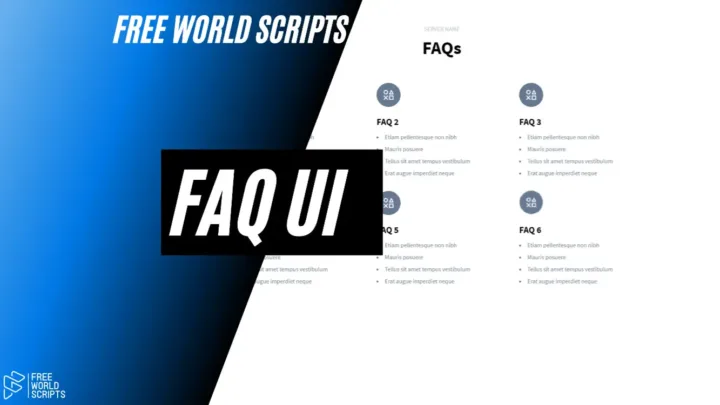 ESX in-game FAQ interface displaying common player questions in FiveM