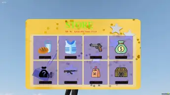ESX XP System store interface showing level-based item unlocks.