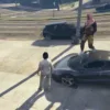 FiveM admin using ESX Cage Script to restrict a player near vehicle