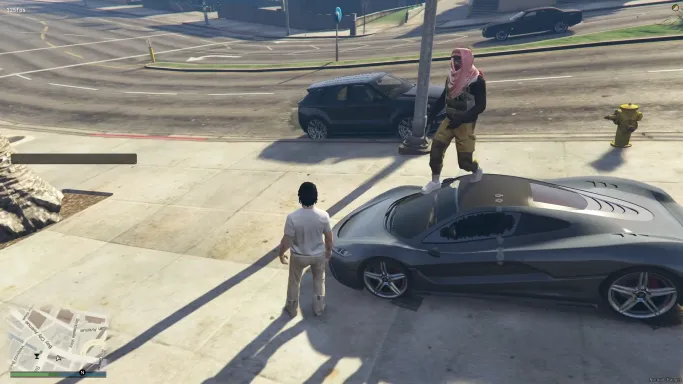 FiveM admin using ESX Cage Script to restrict a player near vehicle