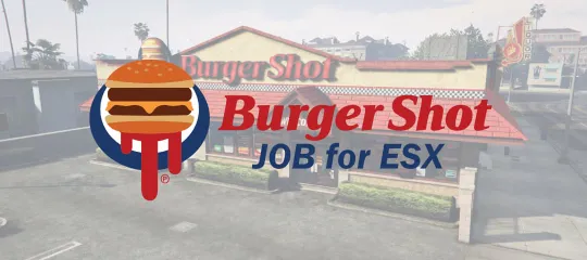 FiveM ESX Burger Shot fast food job script front view with logo