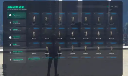 GTA V RP ESX Emote Menu Script with interactive animations and roleplay gestures.
