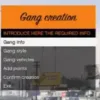 ESX Gang Creation Script UI for GTA V RP