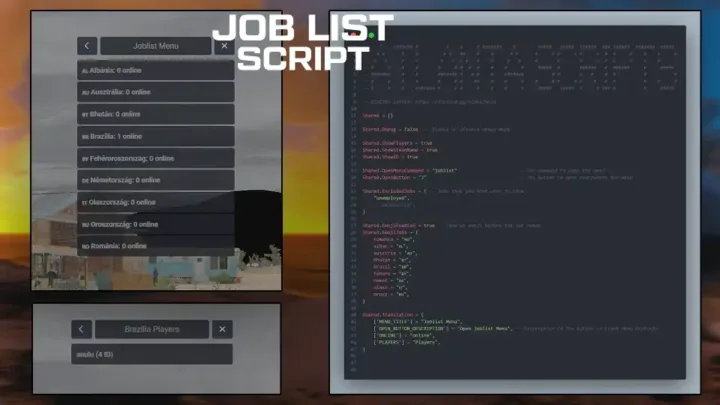 ESX Job List Script - Job tracking and management for FiveM roleplay servers