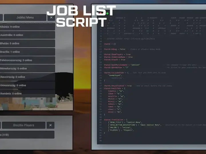 ESX Job List Script - Job tracking and management for FiveM roleplay servers