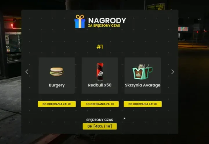 ESX Online Time Reward System with rewards for in-game playtime.