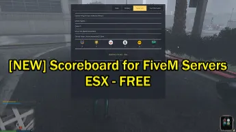 ESX Scoreboard Script Showing Real-Time Player Stats and Roles in FiveM