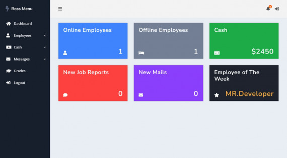 FiveM ESX Society Script management dashboard.