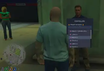 Player selecting train routes via ESX Train System Script in GTA RP.