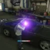 GTA V Esx vehicle Upgrades at Los Santos Customs with purple glow.