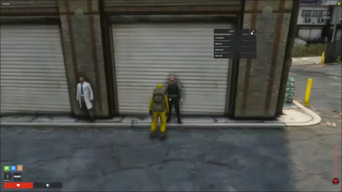 GTA V RP ESX Wardrobe Script Character Interaction Screenshot
