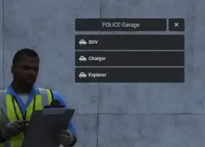 QBCore Advanced Garage Job script for police vehicle management in FiveM.