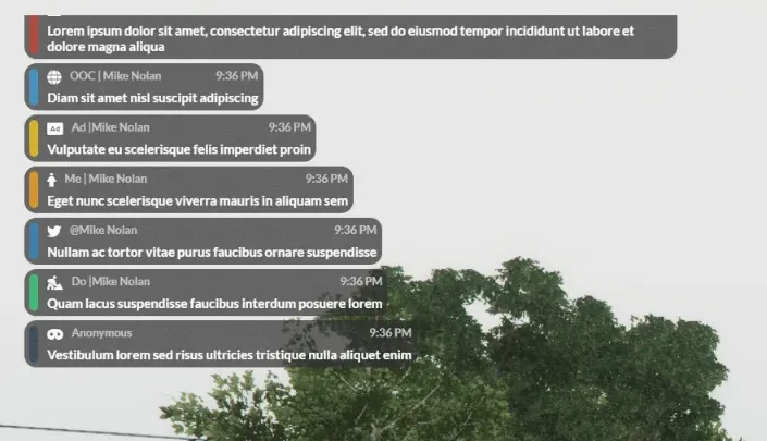 QBCore RP Chat Script for immersive and customizable roleplay communication in FiveM.