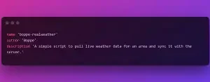 FiveM Qbcore Real Weather Script for live weather synchronization