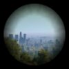 Telescopic view of a city skyline in FiveM.