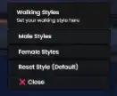 FiveM QBCore Walking Styles Script – Custom Walk Animations for Roleplay