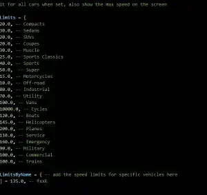 Qbcore Car Speed Limit Script – Custom Vehicle Speed Restrictions for FiveM Roleplay Servers.