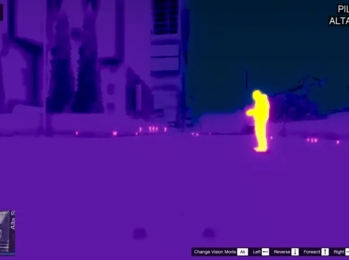Thermal vision effect with highliQBCore Math Car Script with vehicle control based on math solutions in FiveM.