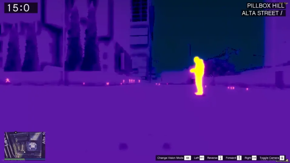Thermal vision effect with highliQBCore Math Car Script with vehicle control based on math solutions in FiveM.