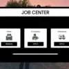 FiveM Job Center UI with Police, LS Customs, and Ambulance job selection