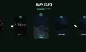 QBCore Spawn Selector with Dark Theme UI for FiveM, featuring an interactive location selection system for immersive roleplay.