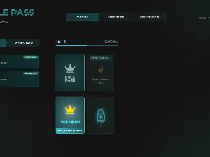 QBCore Advanced Battle Pass System – XP-based progression and rewards for FiveM