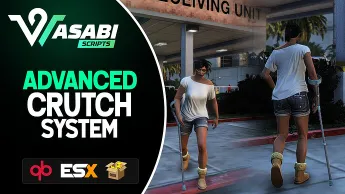 QBCore Advanced Crutch System for FiveM Realistic Injury & Mobility Aid