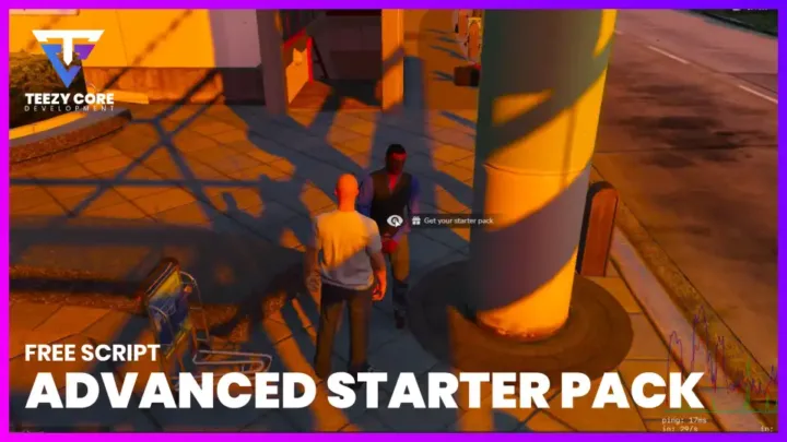 QBCore Advanced Starter Pack System – FiveM free script by Teezy Core Development for enhanced roleplay experience.
