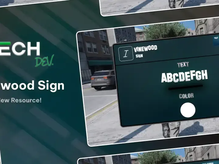 Qbcore Advanced Vinewood Sign System for FiveM