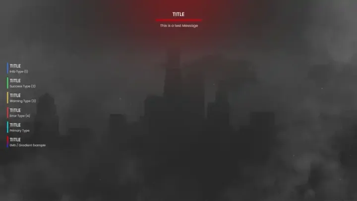 Qbcore FiveM Notification System - Dark UI Alerts with Multiple Notification Types
