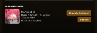 FiveM QBCore Rich Presence Discord integration displaying real-time player activity and server details.