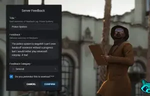 QBCore Server Feedback Script – Player Feedback System for FiveM