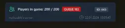 FiveM QBCore Server Info & Queue System displaying player count and queue status