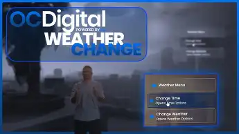 QBCore Weather Change Menu for FiveM, enabling real-time weather and time adjustments for better roleplay experience.