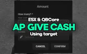 Qbcore & ESX give cash script for FiveM