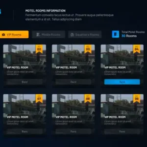 FiveM QBCore Motels Script interface for renting and managing motel rooms.