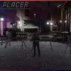 QBCore Object Placer script in FiveM showcasing a customizable environment with barricades and props