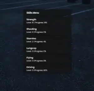 Qbcore Skill System – Player Progression and Ability Leveling for FiveM RP